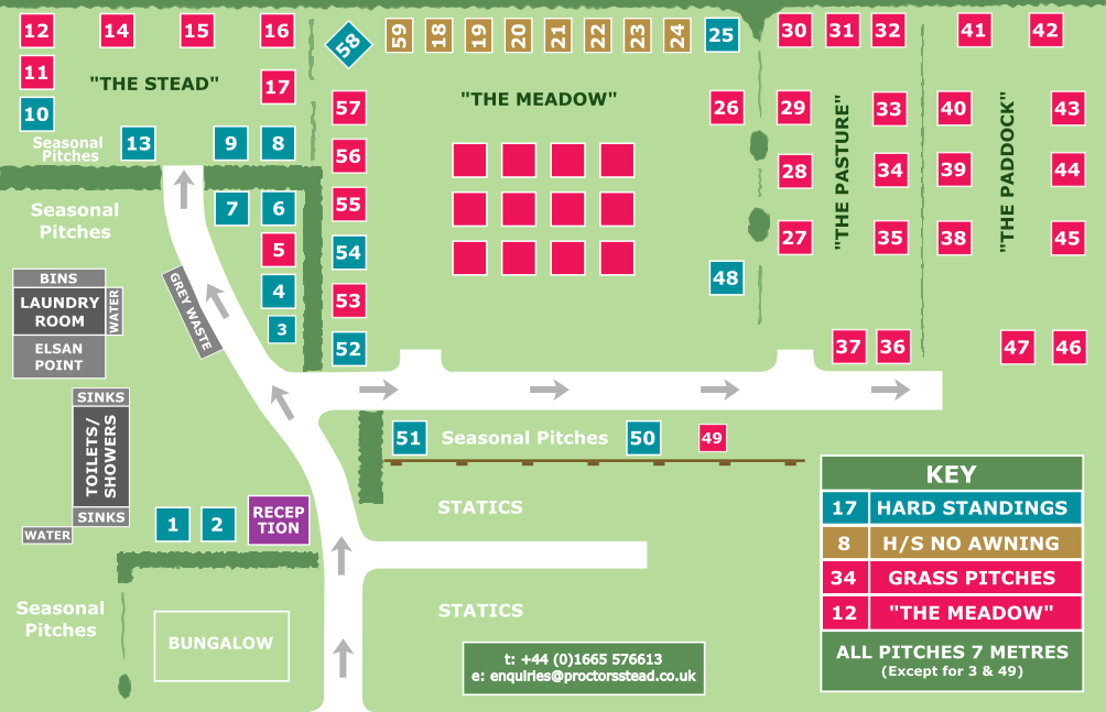 Map of Proctors Stead Caravan Park